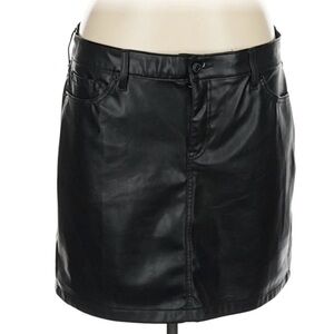 Torrid Black Faux Leather A-Line Skirt